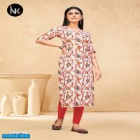 INK 9 Pushpa Vol-2 Wholesale Reyon Fabrics Long Kurtis