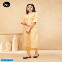 INK 9 Pushpa Vol-2 Wholesale Reyon Fabrics Long Kurtis