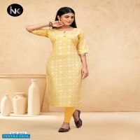 INK 9 Pushpa Vol-2 Wholesale Reyon Fabrics Long Kurtis