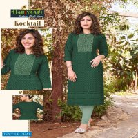 Hariyaali Kocktail Wholesale Reyon Schiffli Work Long Kurtis