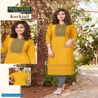 Hariyaali Kocktail Wholesale Reyon Schiffli Work Long Kurtis