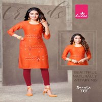 LIVASA SANCHI RAYON PRINT SIMPLE READYMADE KURTIS