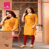 LIVASA KITES RAYON PRINT SIMPLE READYMADE KURTIS