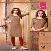 LIVASA KITES RAYON PRINT SIMPLE READYMADE KURTIS