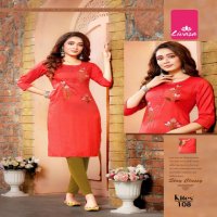 LIVASA KITES RAYON PRINT SIMPLE READYMADE KURTIS