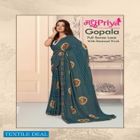 Madhupriya Gopala wholesale Reniyal With Diamond Work Sarees