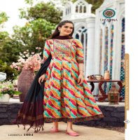 Aradhna Lehriya Vol-1 Wholesale Anarkali Kurti With Dupattas
