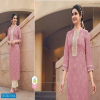 Vinay Tumbaa Summer Cool Wholesale Chanderi Cotton Kurti With Pants