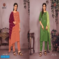BAANVI RAGA COTTON REGAL LOOK KURTI WITH PANT AND DUPATTA CATALOG