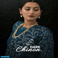 DARK CHINON BY ASHIMA FOIL PRINTED CLASSY LOOK SAREES
