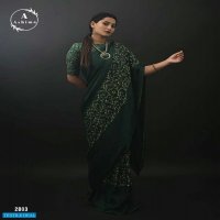 DARK CHINON BY ASHIMA FOIL PRINTED CLASSY LOOK SAREES