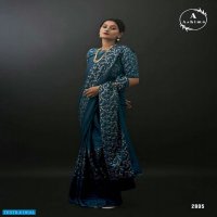 DARK CHINON BY ASHIMA FOIL PRINTED CLASSY LOOK SAREES