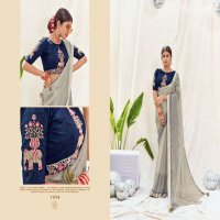 5D PRESENT CHANDNI CHIFFON FANCY SAREE SUPPLIER