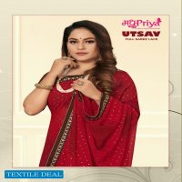 Madhupriya Utsav Wholesale 60gm Georgette Printed Sarees