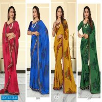 Madhupriya Utsav Wholesale 60gm Georgette Printed Sarees
