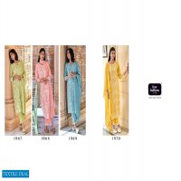 FOUR BUTTONS FOUR GEMS 5 VISCOSE SILK FANCY KURTI WITH BOTTOM & DUPATTA