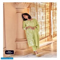 FOUR BUTTONS FOUR GEMS 5 VISCOSE SILK FANCY KURTI WITH BOTTOM & DUPATTA