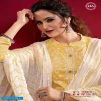 Harshit Summer Sofia Wholesale Pure Viscose Reyon Print With Sttich Daman Work Dress