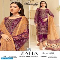 ZAHA RAMSHA VOL 3 HEAVY EMBROIDERY GEORGETTE DRESSES