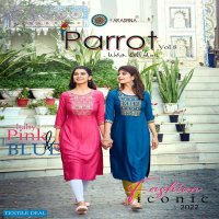Aradhna Parrot Vol-8 Wholesale Indian Style Long Kurtis