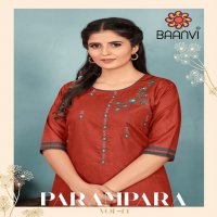 BAANVI PARAMPARA VOL 1 COTTON KURTI WITH PANT SUPPLIER