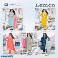 Kadlee Lemon Wholesale Designer Readymade Three Piece Suits