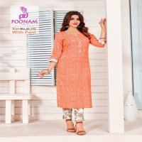 Poonam Colorbar Wholesale Casual Kurti With Pant Catalogs