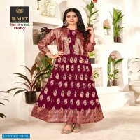 POONAM PRESENT BABY RAYON LONG BIG SIZE GOWN WITH JACKET CONCEPT