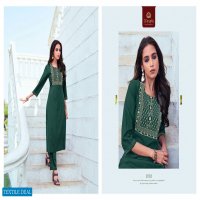 7 Pearl Krystle Wholesale Viscose With Sequence Work Long Kurtis