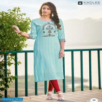 Kadlee Kashish Vol-3 Wholesale Reyon Weaving With Hand Work Long Kurtis