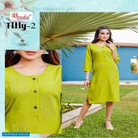 Smylee Titly Vol-2 Wholesale Heavy Reyon Slub Work Long Kurtis