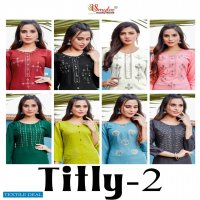 Smylee Titly Vol-2 Wholesale Heavy Reyon Slub Work Long Kurtis