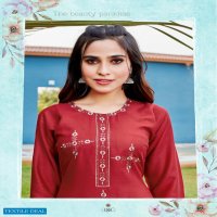 Smylee Titly Vol-2 Wholesale Heavy Reyon Slub Work Long Kurtis