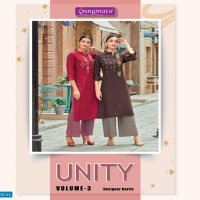 Rangmaya Unity Vol-3 Wholesale Designer Kurti With Plazzo