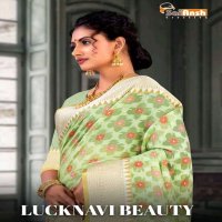 SAI ANSH LUCKNOVI BEAUTY CHIKANKARI MEENA SOFT SAREES