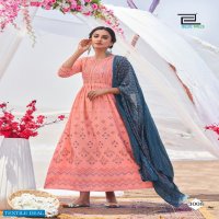 BLUE HILLS WALKWAY DUPATTA EDITION VOL 3 GOWN WITH DUPATTA CLASSIC PRINTS