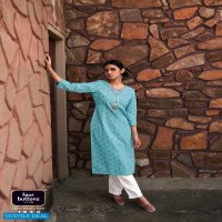 FOUR BUTTONS BASIL 3 PURE COTTON FANCY KURTI