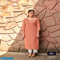 FOUR BUTTONS BASIL 3 PURE COTTON FANCY KURTI