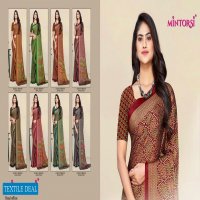 MINTORSI JULIET CHIFFON BLACK CADBURY FANCY SAREES WHOLESALER