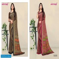 MINTORSI JULIET CHIFFON BLACK CADBURY FANCY SAREES WHOLESALER