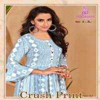 POONAM CRUSH PRINT VOL 2 FANCY DESIGNER GOWN COLLECTION