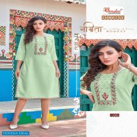 Smylee Sunrise Wholesale Heavy Mumbai Manual Emb. Work Kurtis