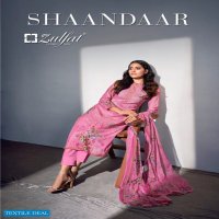 Zulfat Shaandaar Wholesale Pure Cotton Digital Print Swaroski Work Dress Material