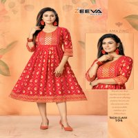 ZEEVA RICH CLASS RAYON EXCLUSIVE LOOK GHERA KURTI CATALOG