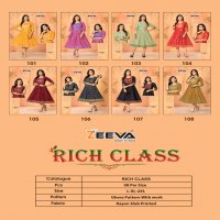 ZEEVA RICH CLASS RAYON EXCLUSIVE LOOK GHERA KURTI CATALOG