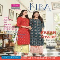 Diya Bibas Vol-12 Wholesale Kurti With Plazzo And Pant Pair Catalogs