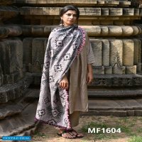 Mesmora MF-1601 Wholesale Khadi embroidered Shawls Dupatta