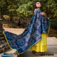 Mesmora MF-1601 Wholesale Khadi embroidered Shawls Dupatta