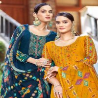 Alok Amber Wholesale Pure Viscose Self Work Dress Material