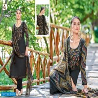 Alok Amber Wholesale Pure Viscose Self Work Dress Material